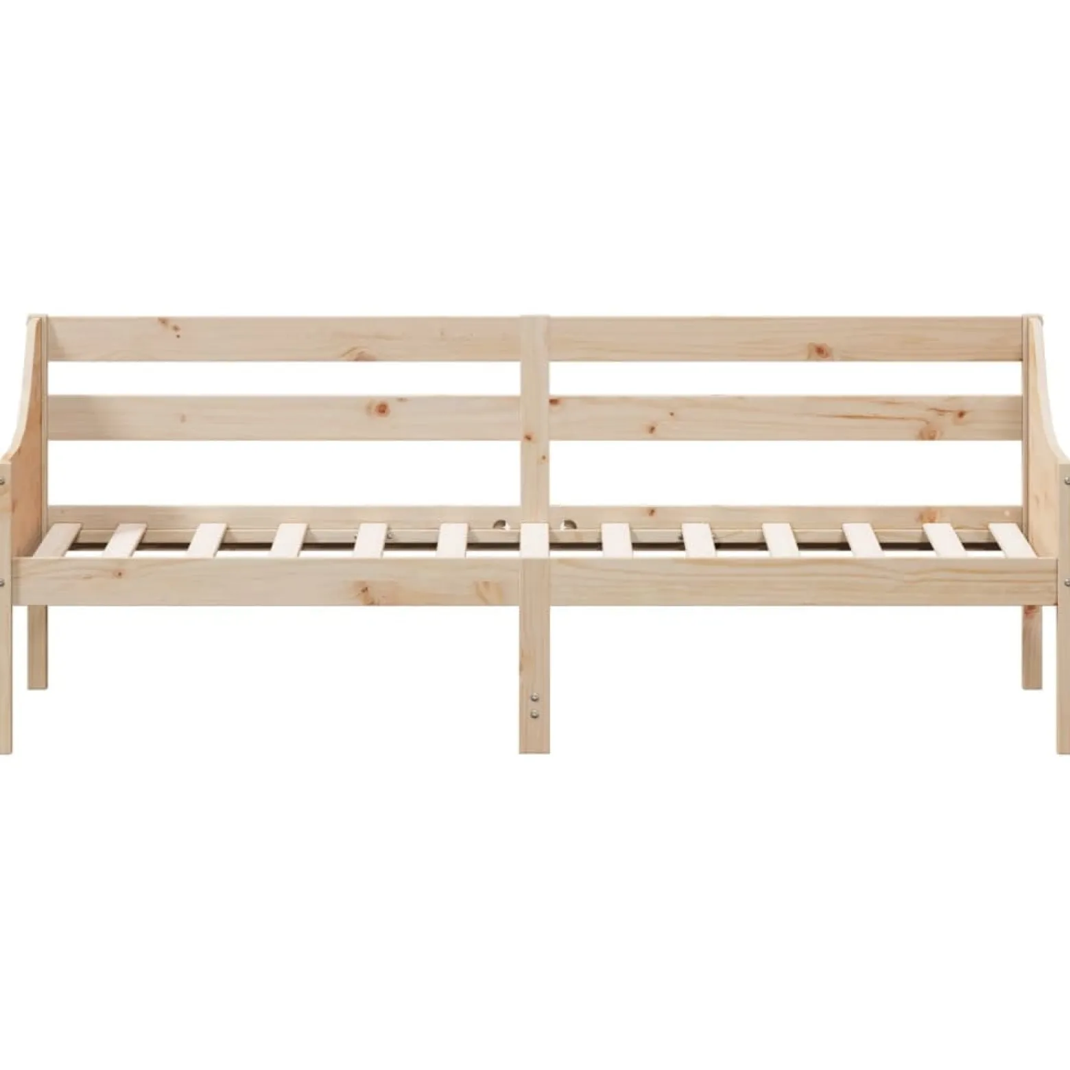 Łóżko Dzienne Sofa Rama Łóżka Drewniana Brązowa 90x200 cm