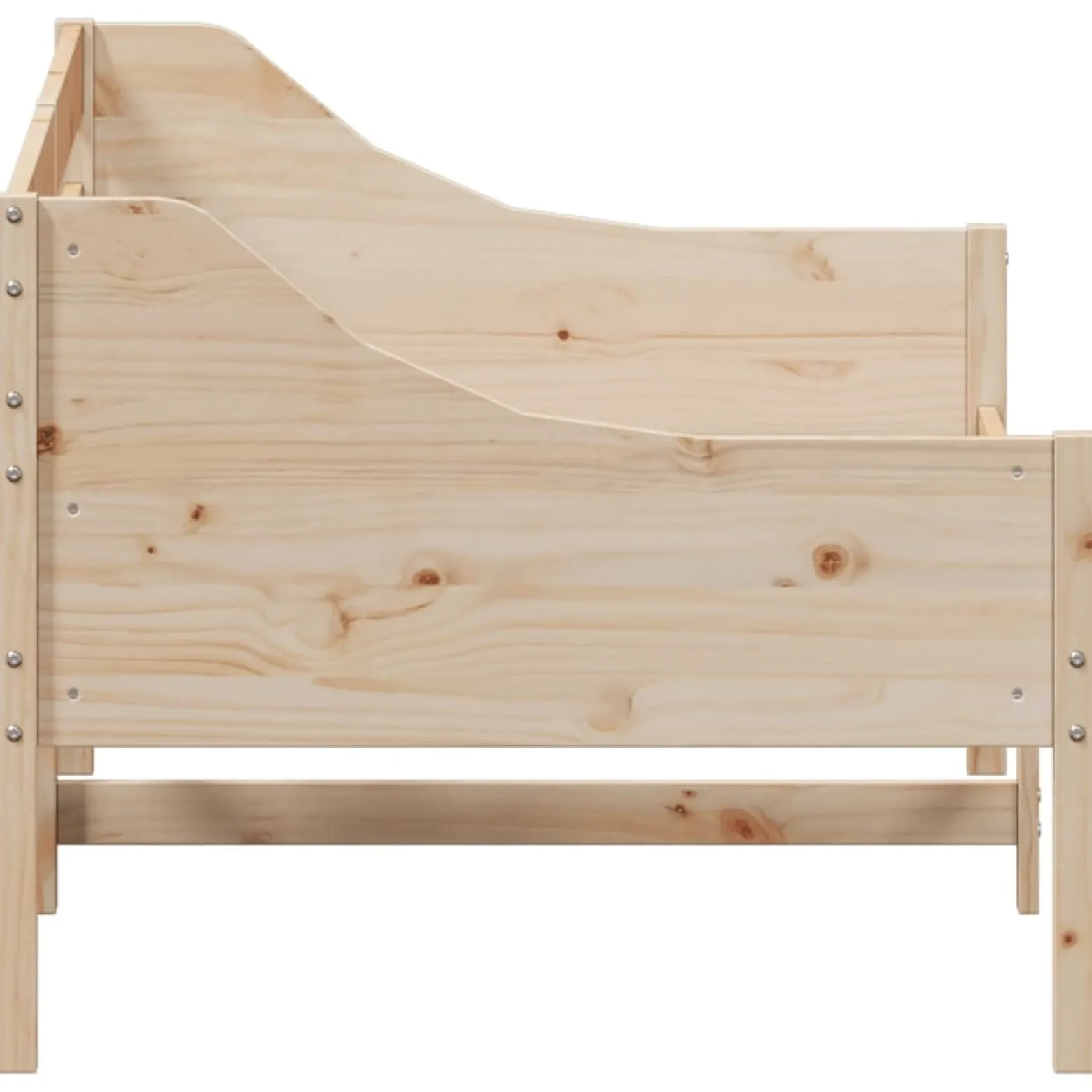 Łóżko Dzienne Sofa Rama Łóżka Drewniana Brązowa 90x200 cm