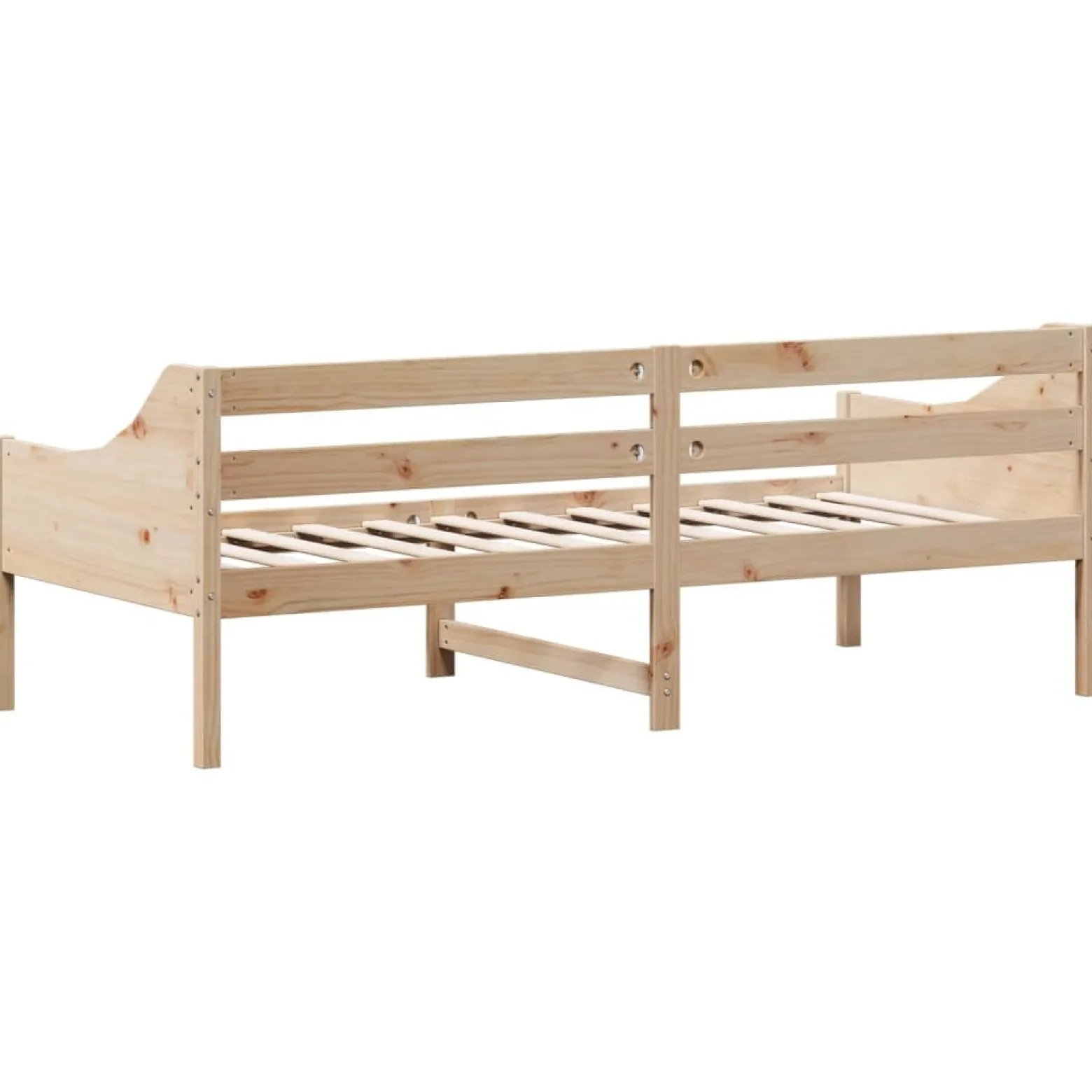 Łóżko Dzienne Sofa Rama Łóżka Drewniana Brązowa 90x200 cm