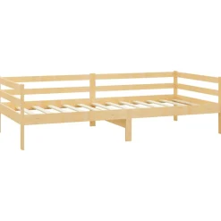 Łóżko dzienne z materacem 90x200 cm lite drewno sosnowe