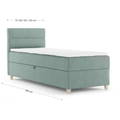 Łóżko kontynentalne DONNA MINI jednoosobowe 90 cm