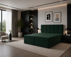 Łóżko kontynentalne DREAM5 200/200 w tkaninie Riviera 38