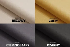 Łóżko kontynentalne LUDANO, tkanina Cosmic, Ciemnoszary 120x200cm H3-Bonell