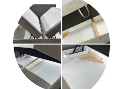 Łóżko kontynentalne Nina Box 90x200 z nogami riviera 21