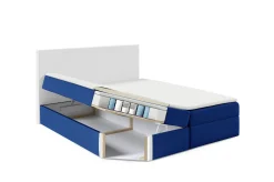 Łóżko kontynentalne Nina Box 90x200 z nogami riviera 21