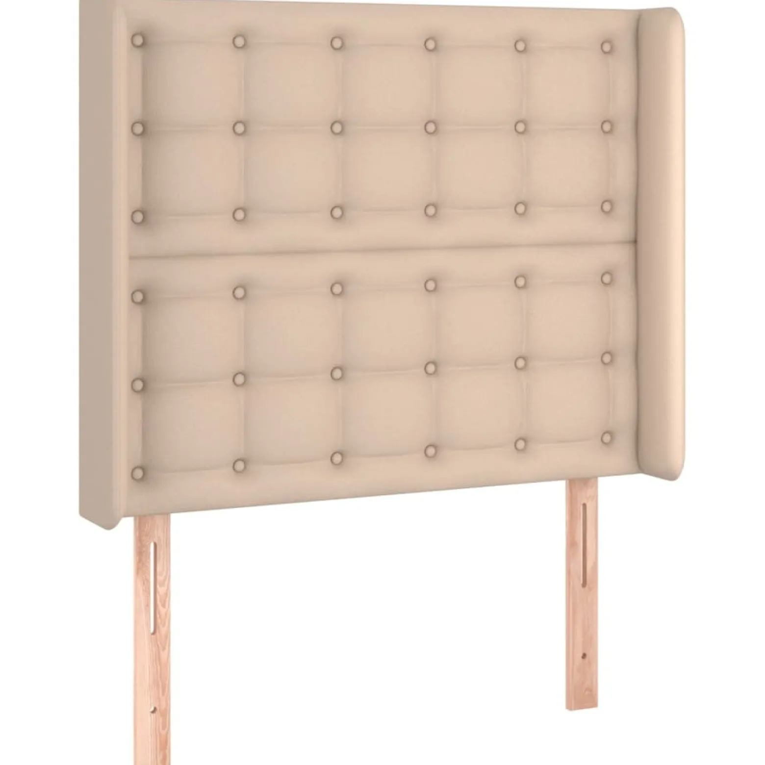 Łóżko Kontynentalne Tapicerowane z Materacem Cappuccino LED 90x200