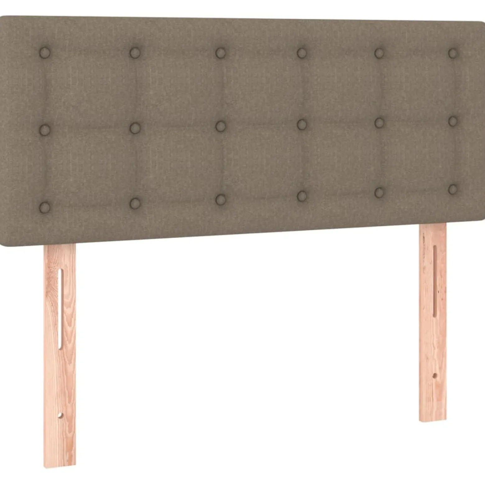 Łóżko kontynentalne z materacem, taupe, tkanina, 90x200 cm