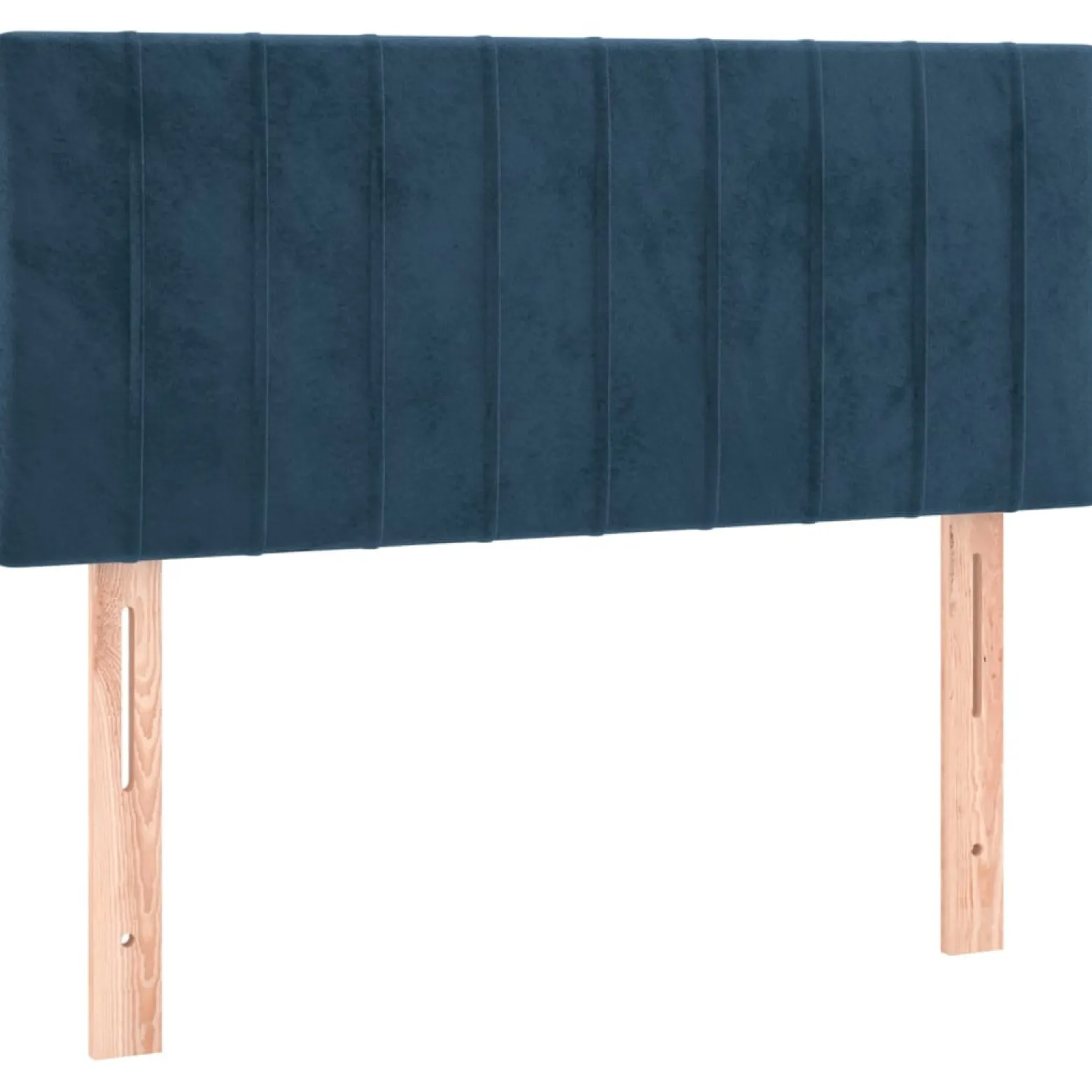 Łóżko kontynentalne z materacem niebieskie aksamit 80x200 cm