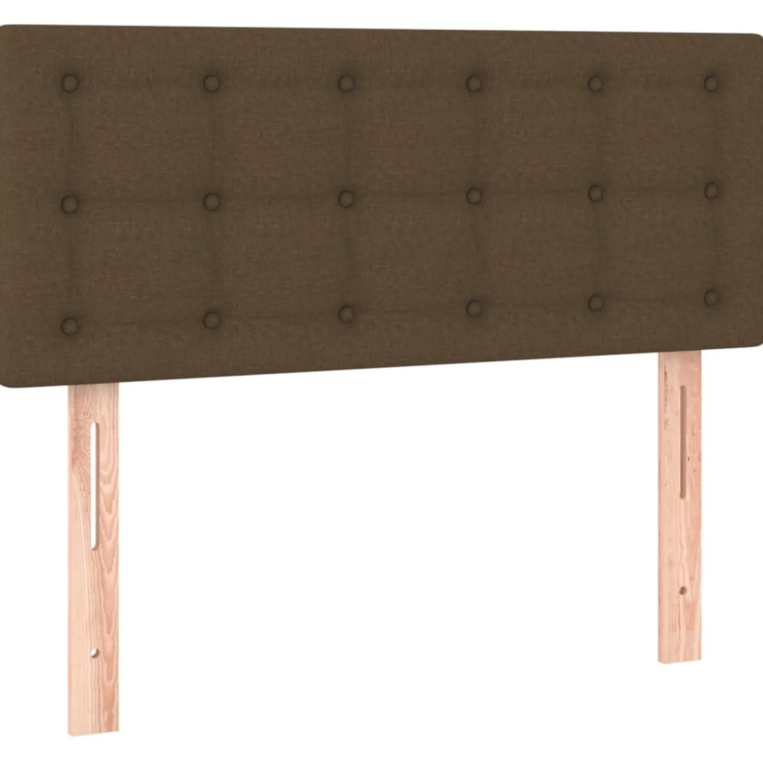 Łóżko kontynentalne z materacem brązowe tkanina 90x200 cm