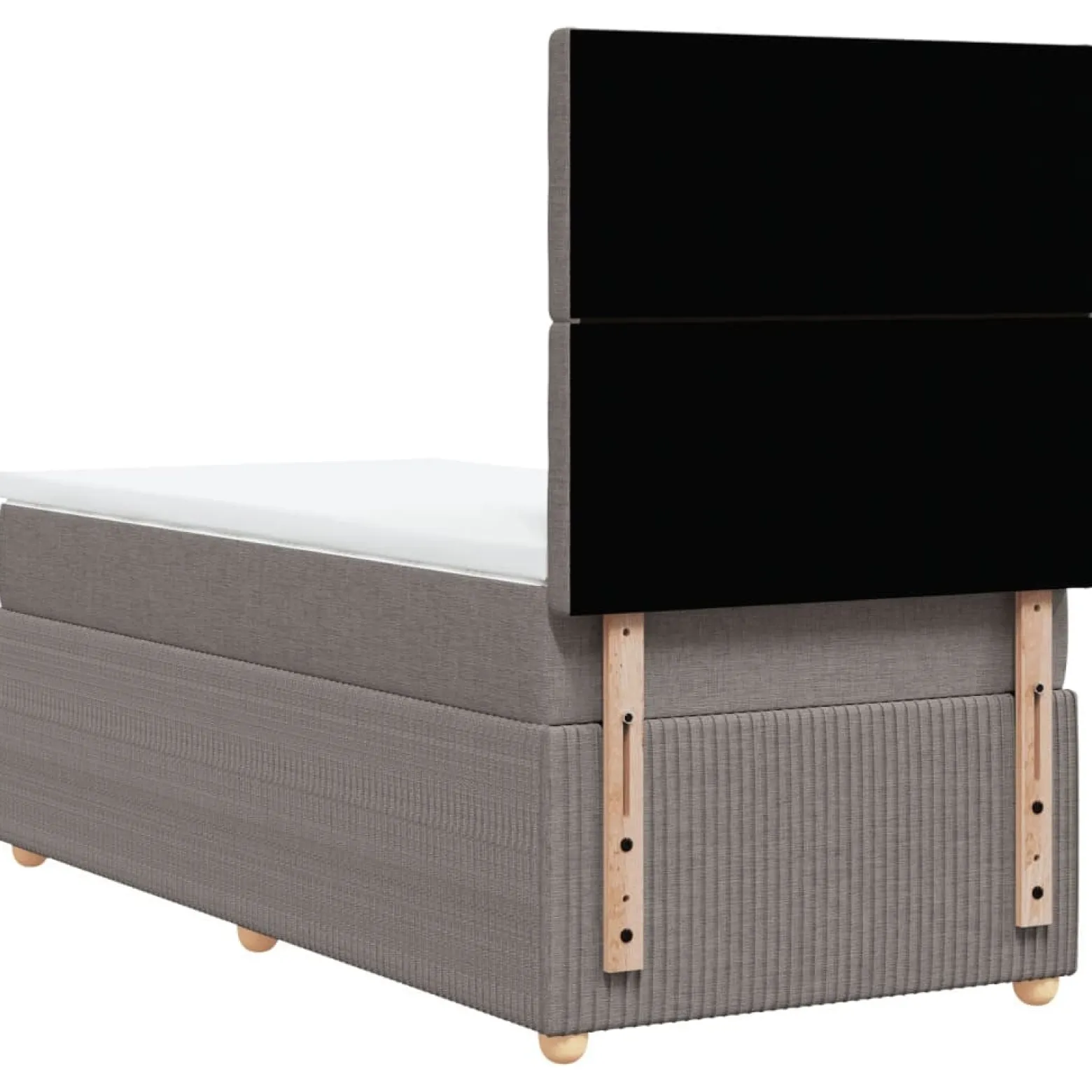 Łóżko Kontynentalne z Materacem do Sypialni Pokoju Tkanina 80x200 cm