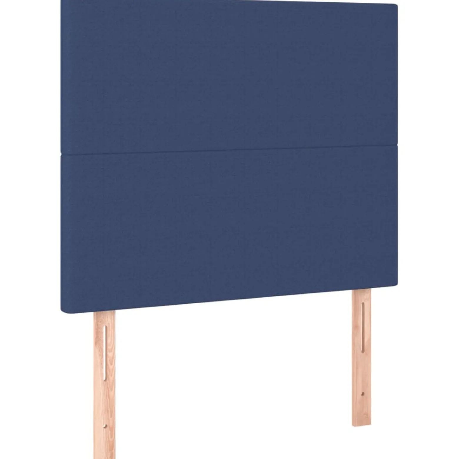Łóżko Kontynentalne z Materacem Niebieskie Tkanina do Sypialni 80x200 cm