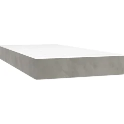Łóżko kontynentalne z materacem jasnoszare aksamit 100x200cm