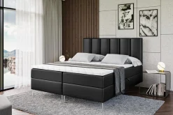 Łóżko kontynentalne z pojemnikiem, materacem i nóżkami BOXI1-FS 120x200 cm