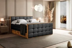 Łóżko kontynentalne z pojemnikiem i materacem H3|H4 LOLLI7-Z KING 120x200cm