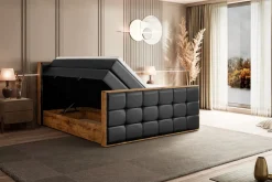 Łóżko kontynentalne z pojemnikiem i materacem H3|H4 LOLLI7-Z KING 120x200cm
