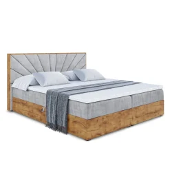 Łóżko kontynentalne z pojemnikiem i materacem H3 LOLLI6 - 120x200cm