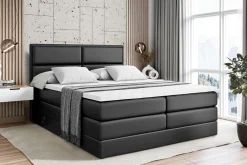 Łóżko kontynentalne z pojemnikiem i materacem H3|H4 AURA KING 120x200 cm
