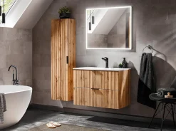 KOMLET Mebli do Łazienki ADEL OAK szafka 60 cm + słupek
