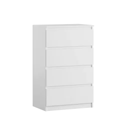 Komoda BASIC 4 szuflady – Biała | 61x97x40 cm