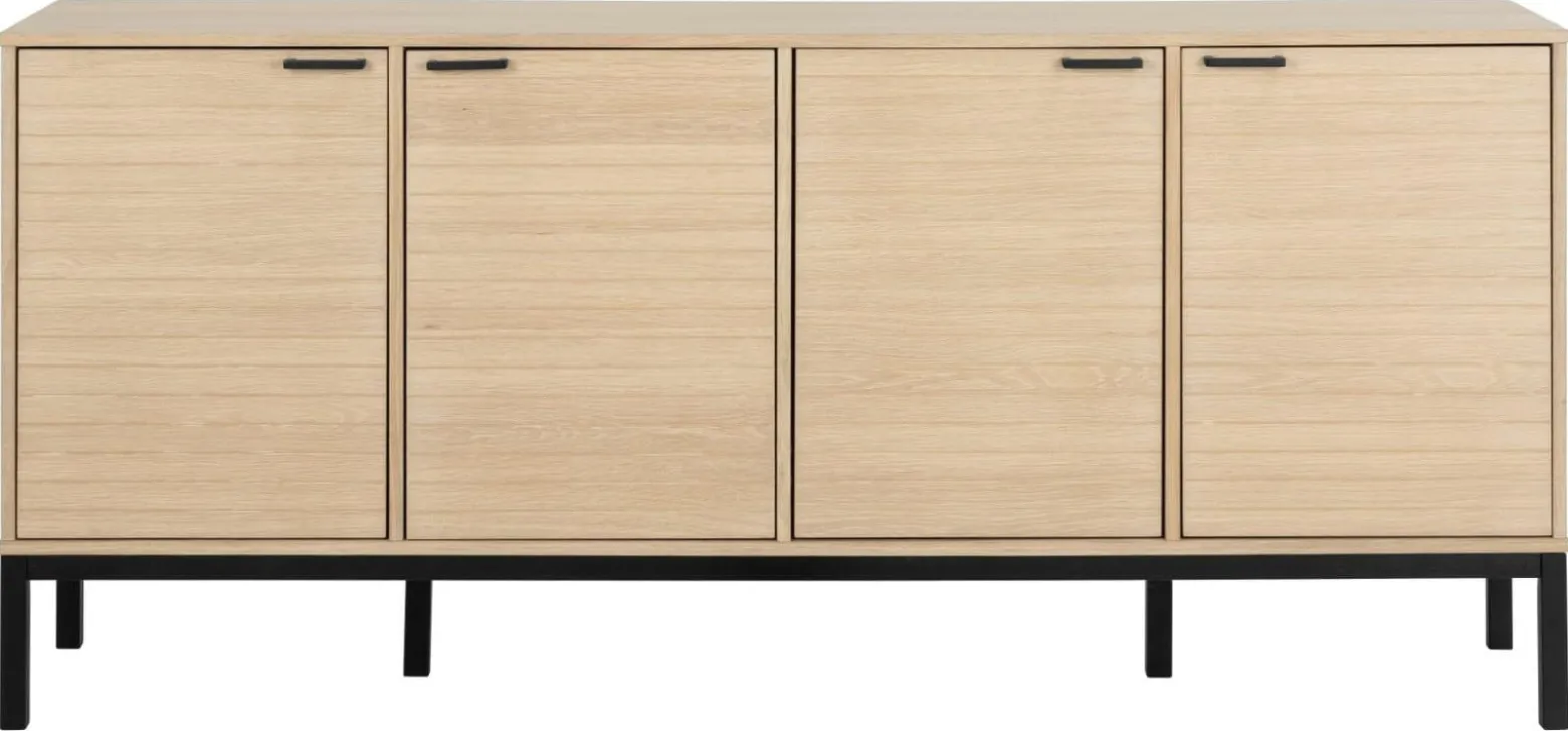 KOMODA Kensington 4 PÓŁKI szeroka DĄB BIELONY 180x40x80 cm
