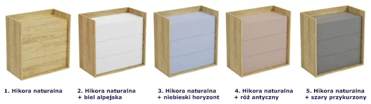 Komoda modułowa hikora + szary przykurzony - Veax