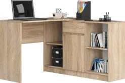 Komoda AKORD B17 Dąb Sonoma 120 cm mat 6 półek 120x40x77 cm
