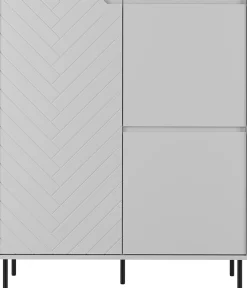 Komoda 102 cm do salonu MIVIO dwudrzwiowa biała