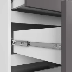 Komoda do salonu, STILO, 10 szuflad, 120x40x121, biel, grafit | TYLETEGOTU