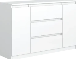 Komoda 2 drzwi 3 szuflady 140cm biała
