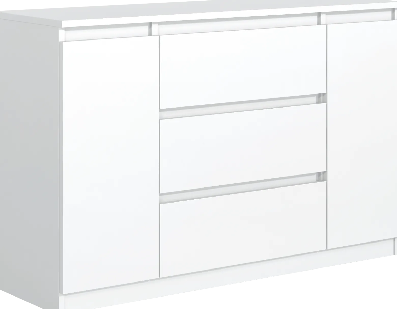 Komoda 2 drzwi 3 szuflady 140cm biała