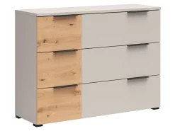 Komoda Lifora 120 cm z 3 szufladami dąb artisan/kaszmir