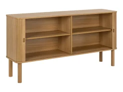 Komoda Ligna 80x160 z drzwiami lamelowymi, Oak lacquered