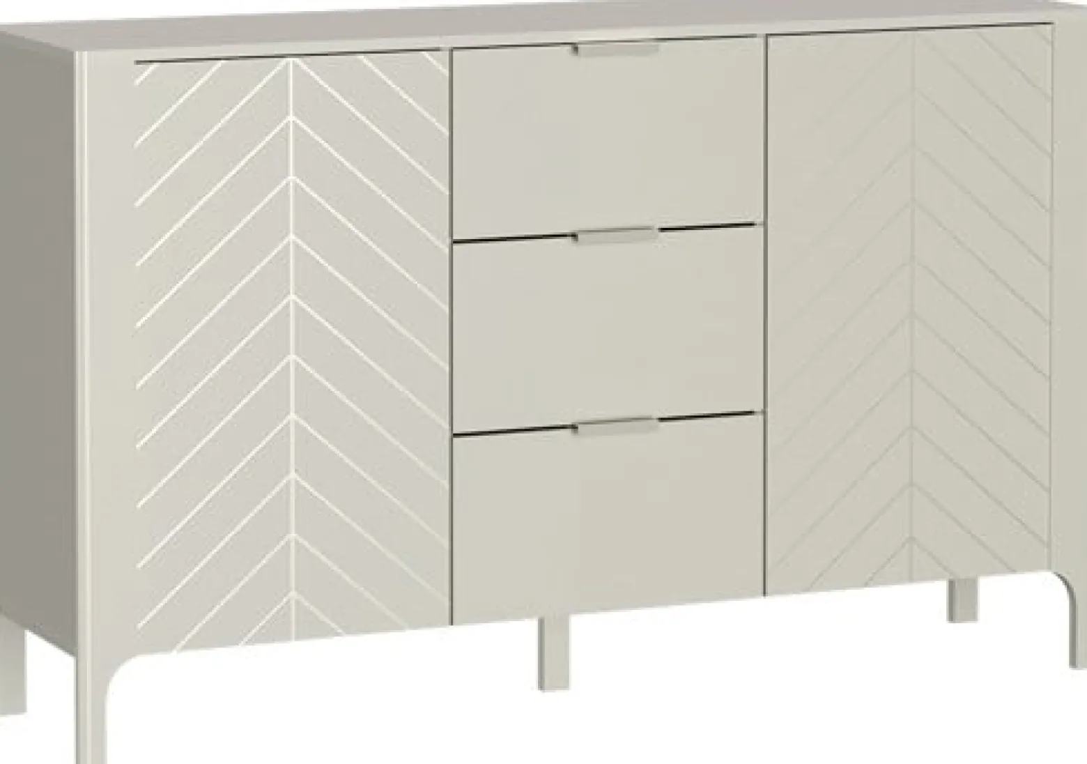 Komoda MALUBA 153 cm kaszmir z wzorem JODEŁKI