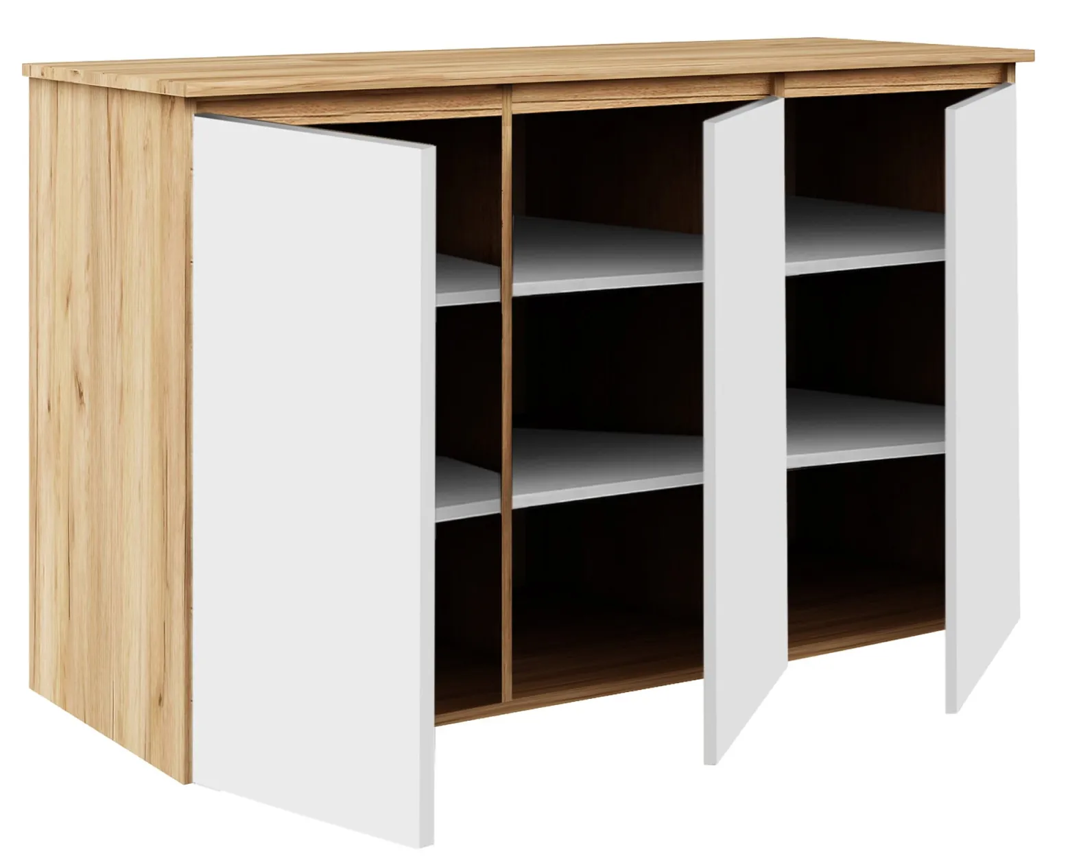 Komoda Megan 120 K1 Dąb Craft Złoty / Biały 120X45X75 Cm