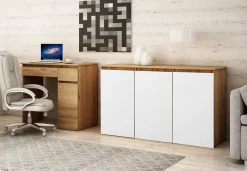 Komoda Megan 120 K1 Dąb Craft Złoty / Biały 120X45X75 Cm