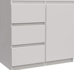 Komoda nowoczesna z szufladami 80 cm MONTEGO biała