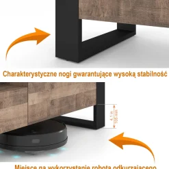 Komoda NUKA C 155 cm dąb grange stojąca