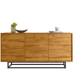 Komoda RTV 160cm Loft ONE FURNITURE Laminat Dębowy & Czarny