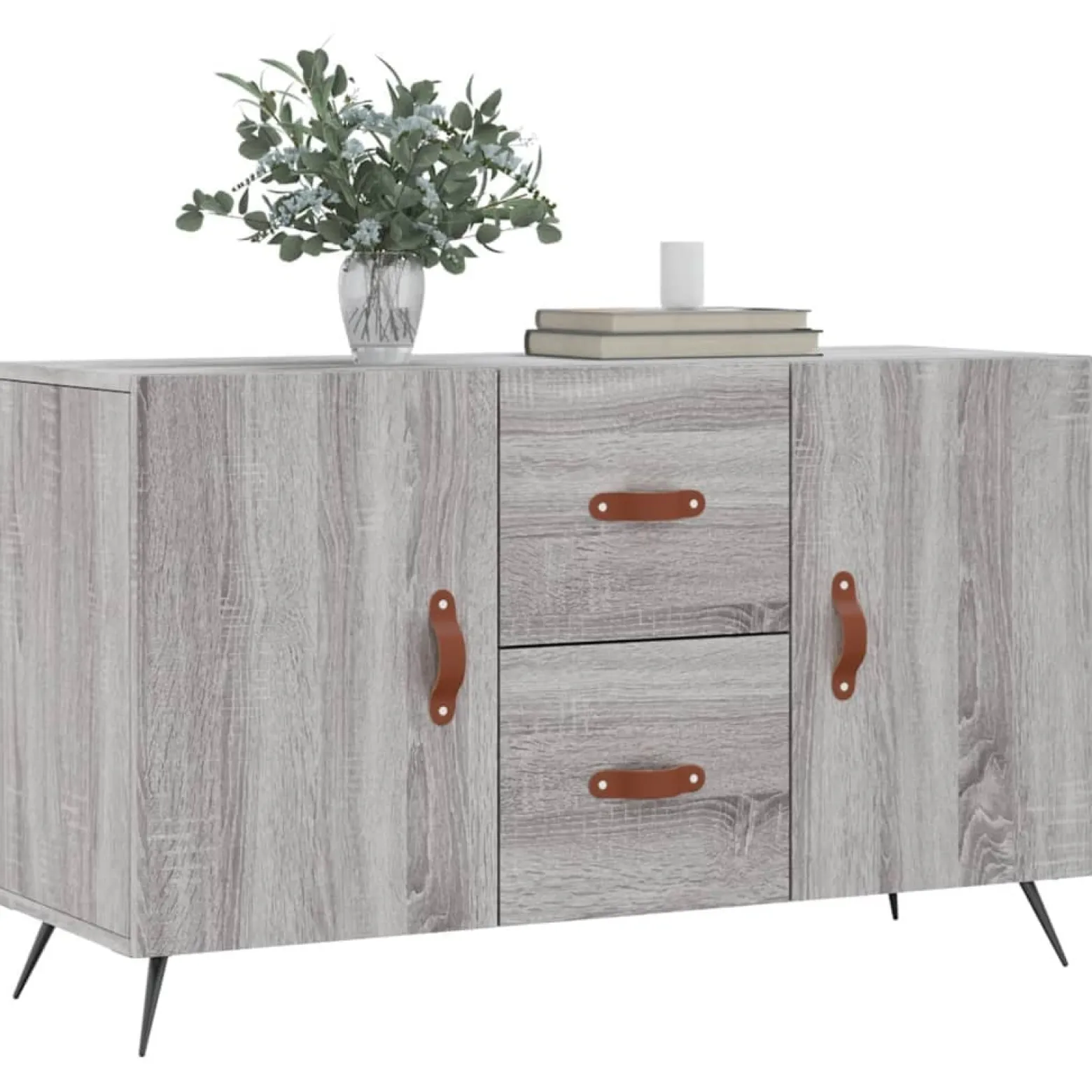 Komoda Szafka Stolik Półki Do Salonu Pokoju Szary Mat 100x36x60 cm