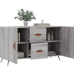 Komoda Szafka Stolik Półki Do Salonu Pokoju Szary Mat 100x36x60 cm