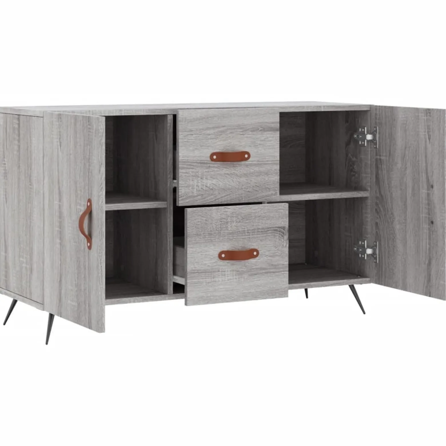 Komoda Szafka Stolik Półki Do Salonu Pokoju Szary Mat 100x36x60 cm