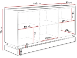 Komoda szeroka Zarpant K160 3D