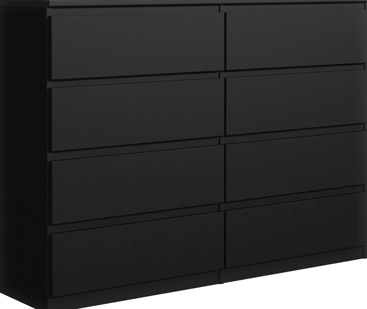 Komoda 8 szuflad 100 cm Czarna