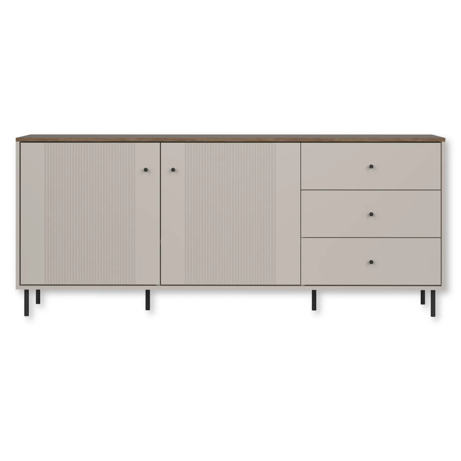 Komoda TIRAMISU KOM2D3S - Kaszmir/Dąb antyczny | 183,4x75,2x40 cm