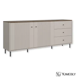 Komoda TIRAMISU KOM2D3S - Kaszmir/Dąb antyczny | 183,4x75,2x40 cm