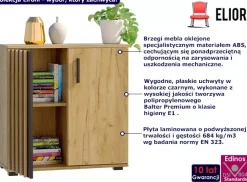 Komoda z czarnymi uchwytami i lamelami - Elvian