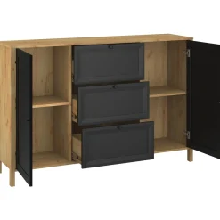 Komoda z Szufladami do Salonu NORIA 150 Dąb craft złoty