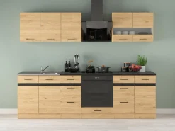 Komplet kuchenny Junona Line 260 cm dąb bernstein