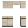 Komplet kuchenny Junona Line 180 cm dąb sonoma z blatem