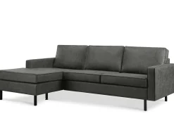 KONSIMO INVIA Narożnik lewy w stylu loft, metalowe nóżki, szer. 234 cm